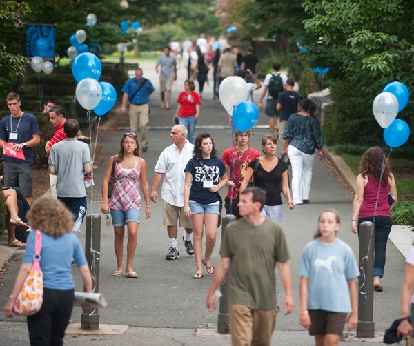 parents touring campus